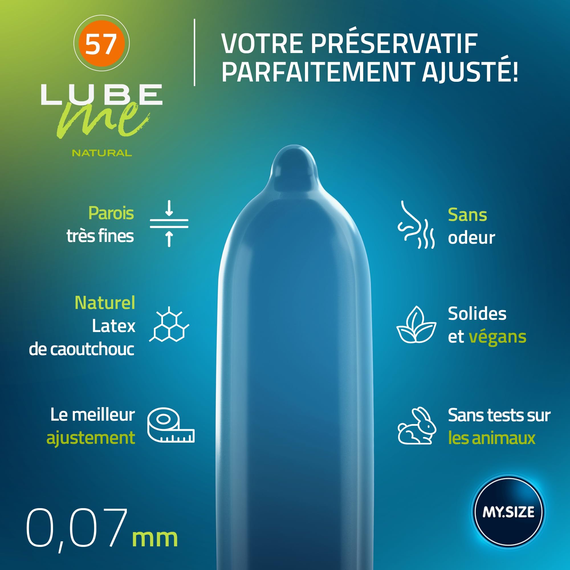 MY.SIZE PRO Preservativi + LUBE ME Natural + Body Candle Set