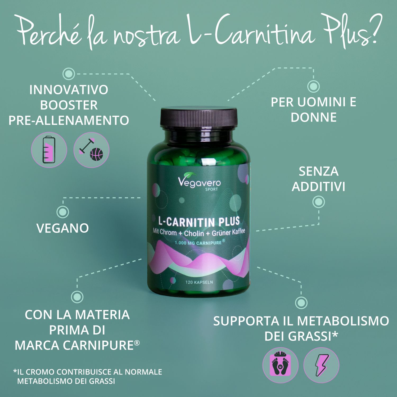 VEGAVERO L-Carnitina Plus