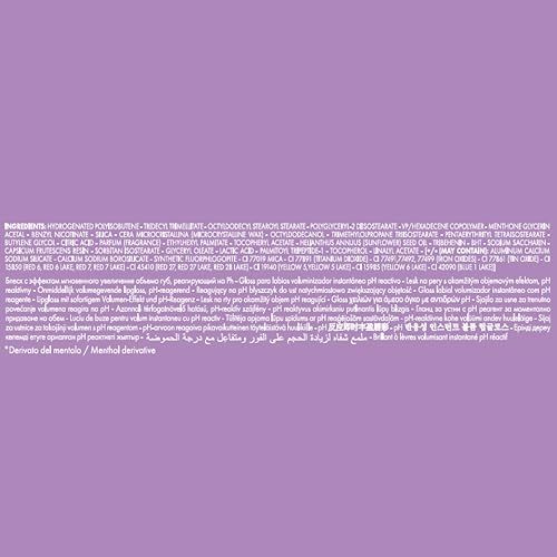 Testo con gli ingredienti del prodotto Pupa Shock Plump Gloss Labbra Volumizzante.