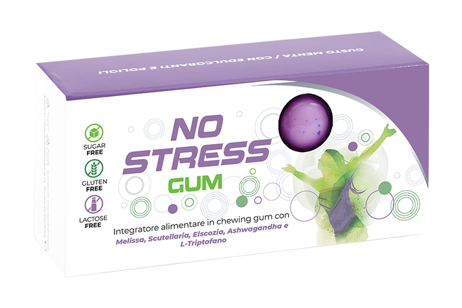 NTP Biotech - No Stress Gum - integratore alimentare in chewing gum per Stress e benessere mentale