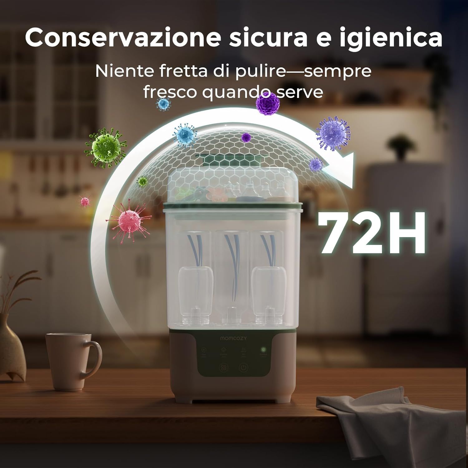 Sterilizzatore a vapore elettrico e asciugatore Momcozy