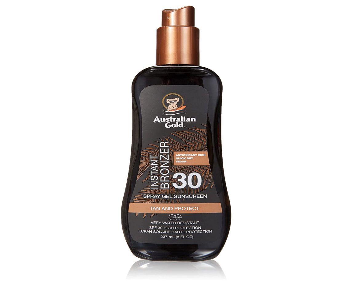 Spray protettivo solare Australian Gold con bronzer SPF 30 plus