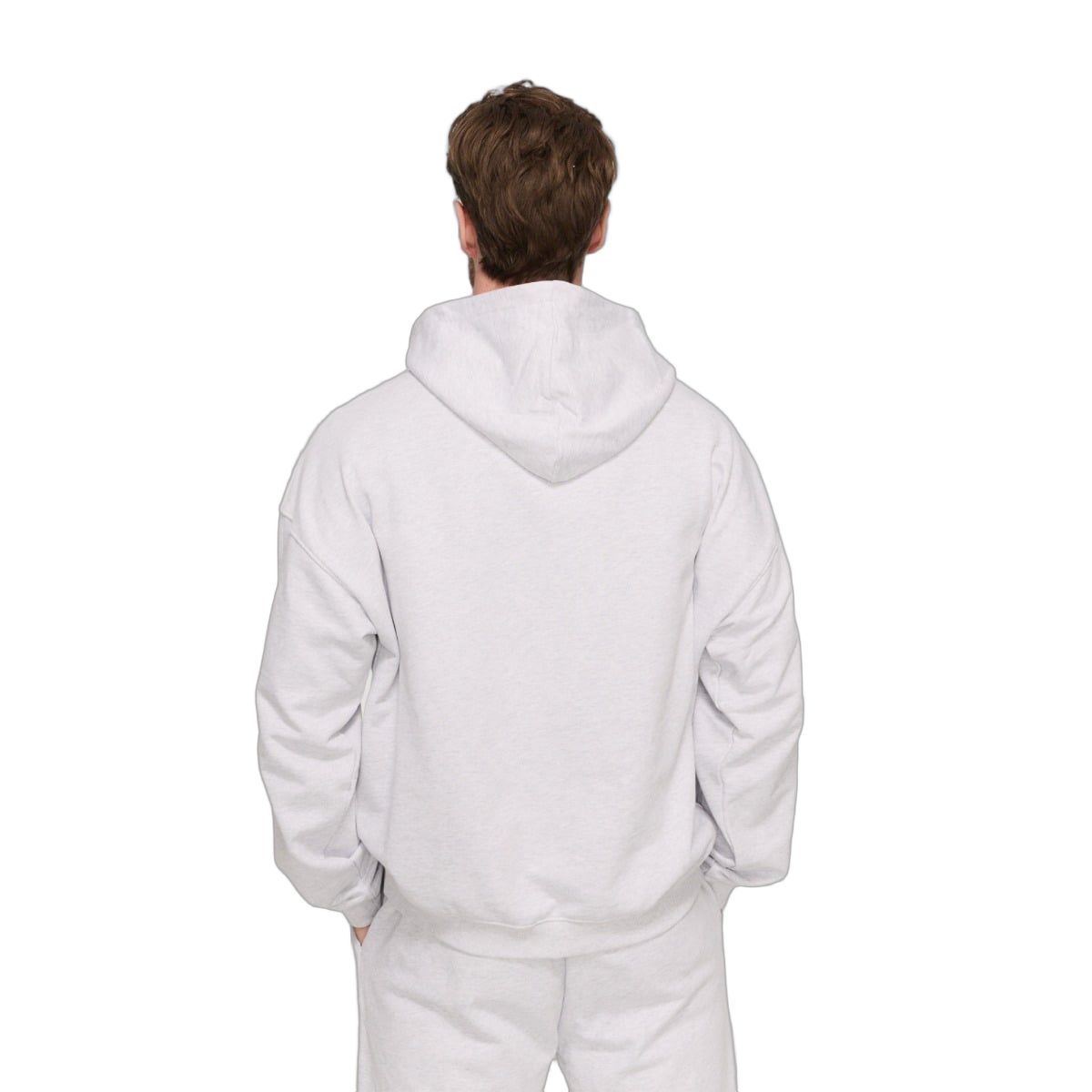 GymBeam Felpa uomo oversize Varsity Grey con tasche