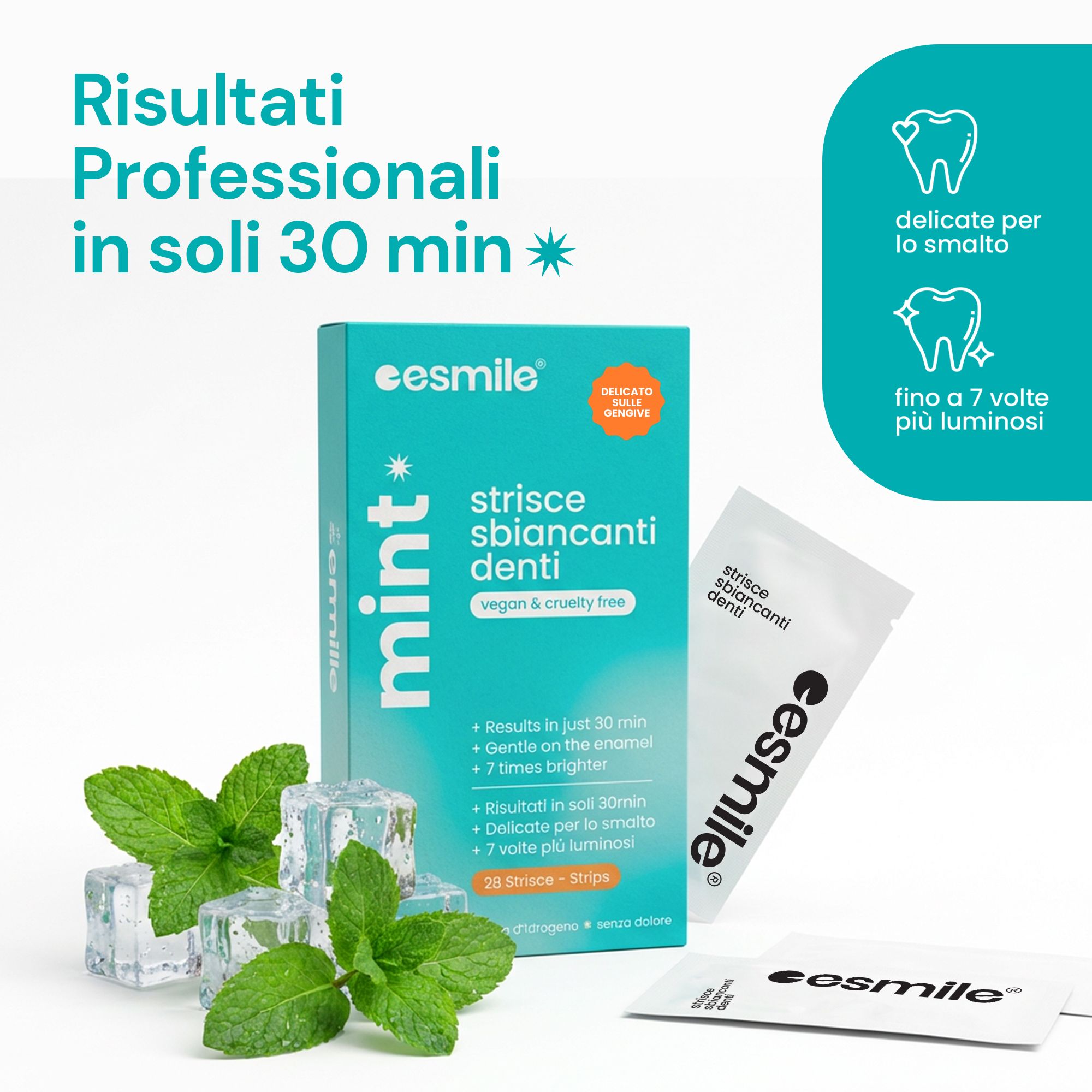 esmile - Strisce Sbiancanti Denti Menta