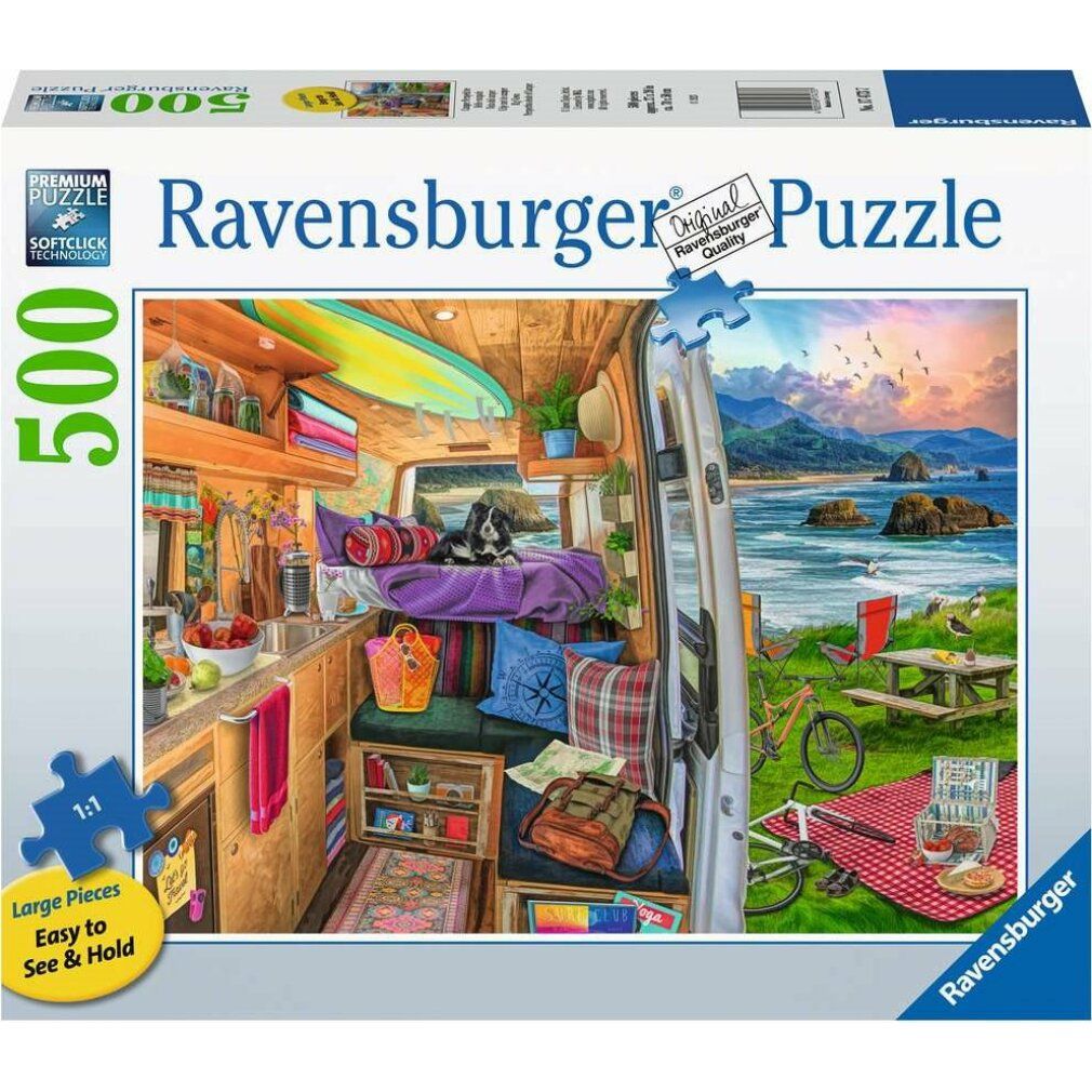 Puzzle ravensburger Vista dalla roulotte xxl 500 pezzi