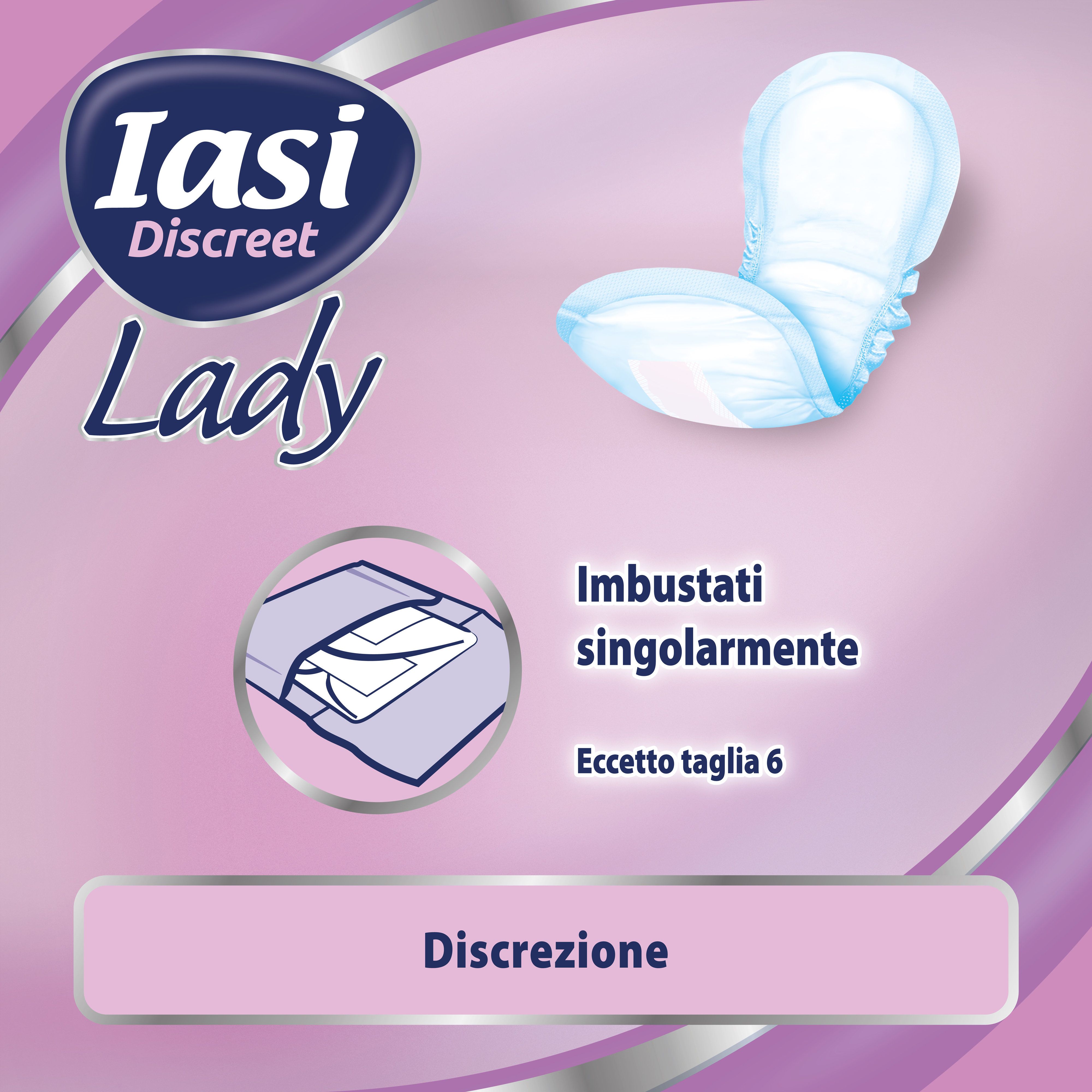 IASI Discreet LADY, Assorbenti per perdite urinarie Femminili Leggere, Taglia Extra, 192 Unità