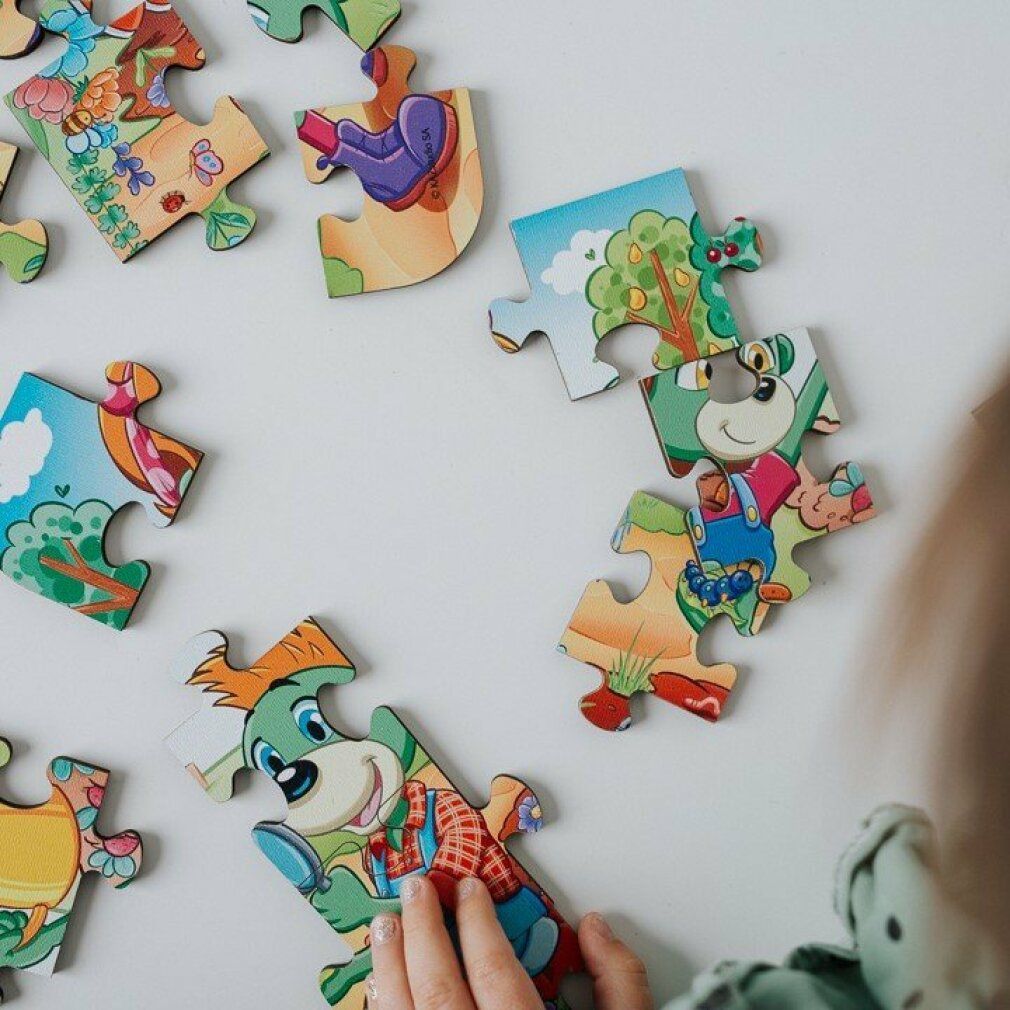 Puzzle in legno dei Treflings: Incontra la famiglia Treflik 24 pezzi