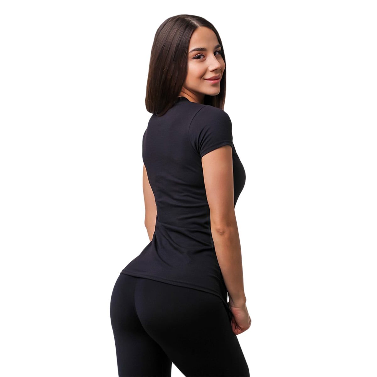 GymBeam T-shirt donna Basic nera slim