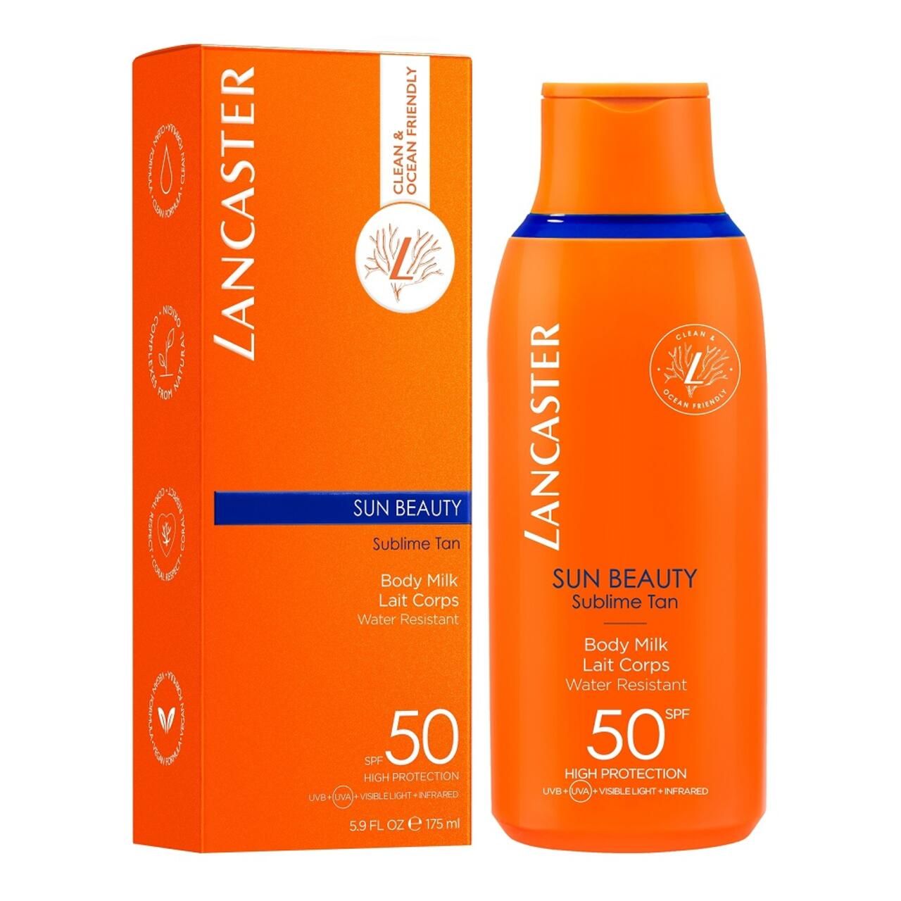 Latte Solare Corpo Lancaster SPF50 - Protezione Ultra Leggera e Resistente all'Acqua
