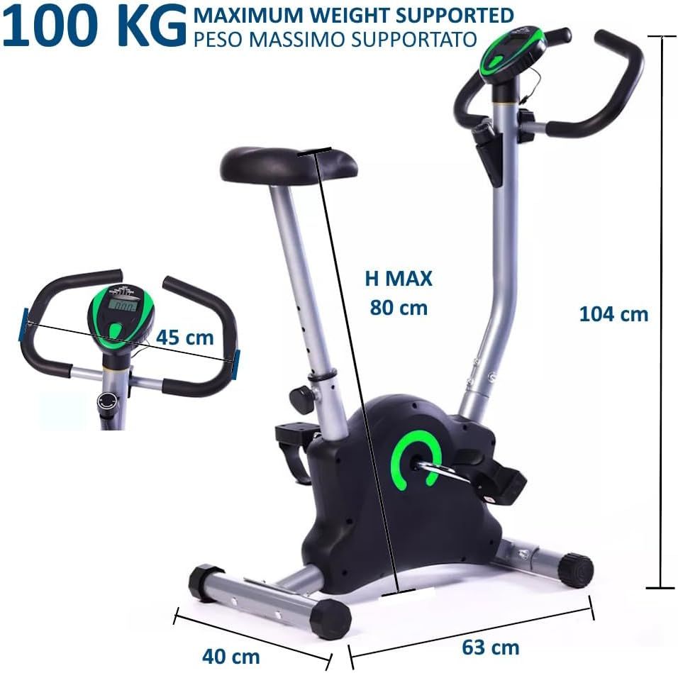 FFitness Cyclette Da Casa Bicicletta da allenamento Indoor con Display LCD FF