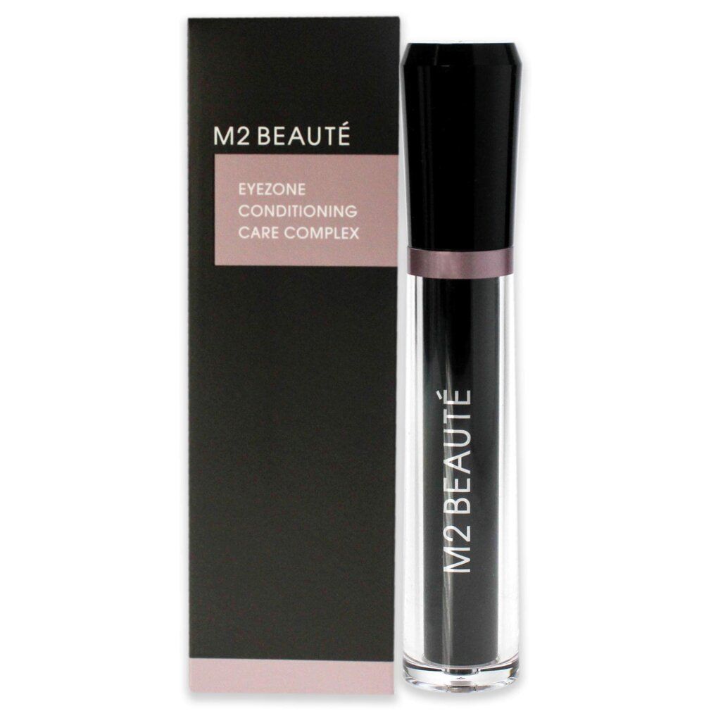 Confezione e flacone neri. Sulla confezione sono presenti le scritte "M2 BEAUTÉ" e "Eyezone Conditioning Care Complex".