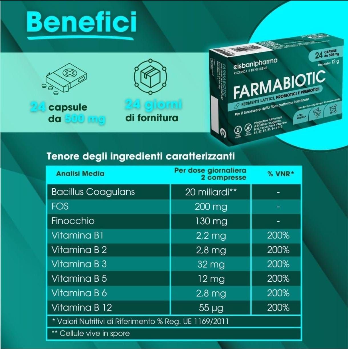 Cisbani Pharma  Farmabiotic - capsule fermenti lattici