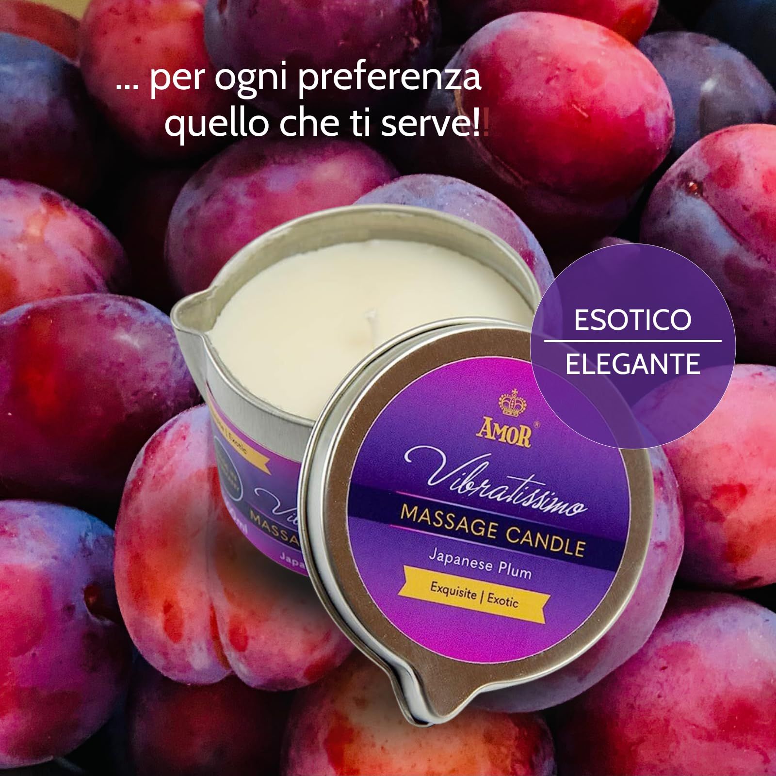 Vibratissimo Candela da Massaggio Japanese Plum