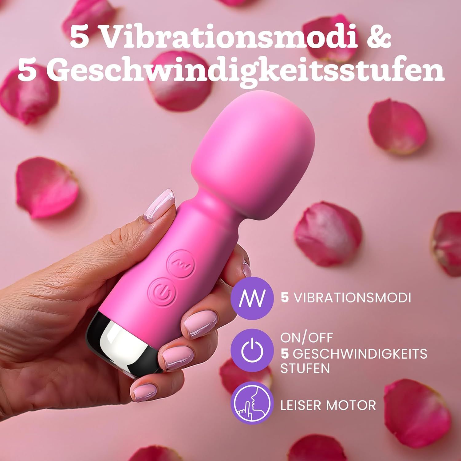 Oliver James Bullet Mini Vibratore, colore rosa