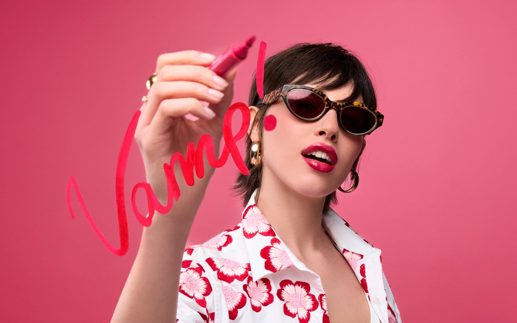 Pupa Vamp! Marker Duo Rossetto + Gloss 3-in-1 con Acido Ialuronico, 009 Jelly Coral