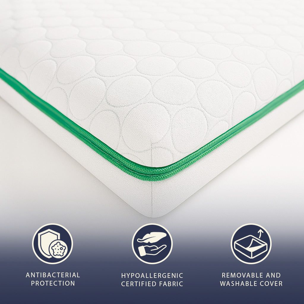 The White Stone Topper 120x190 in Memory Foam Breeze a 9 Zone | Altezza 5 cm