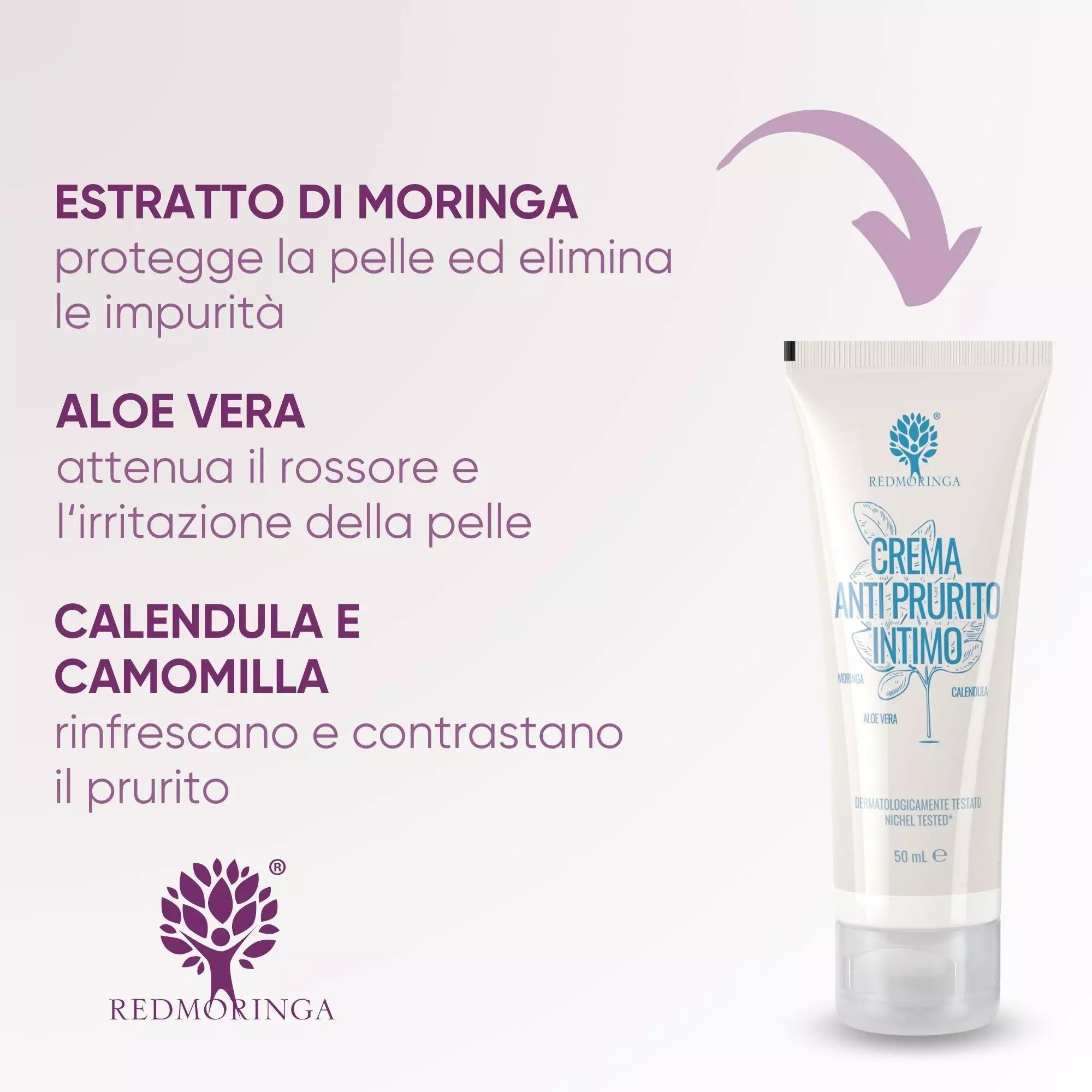 RedMoringa Crema Intima Lenitiva alla Moringa – Idratante e Protettiva
