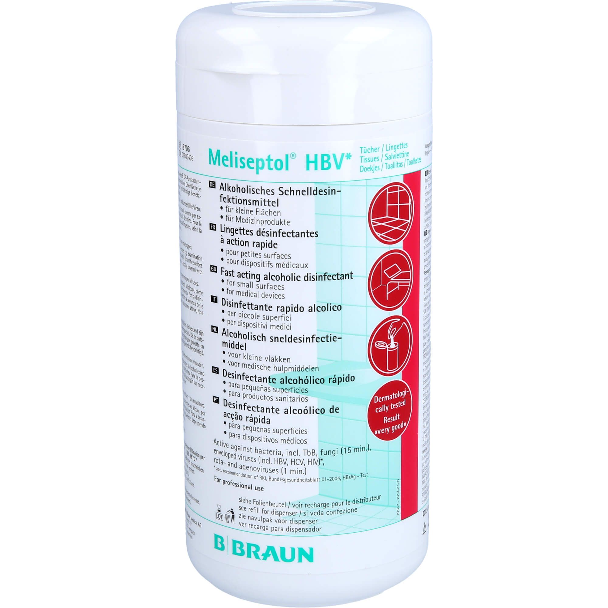 B. Braun Meliseptol® HBV asciugamani di disinfezione