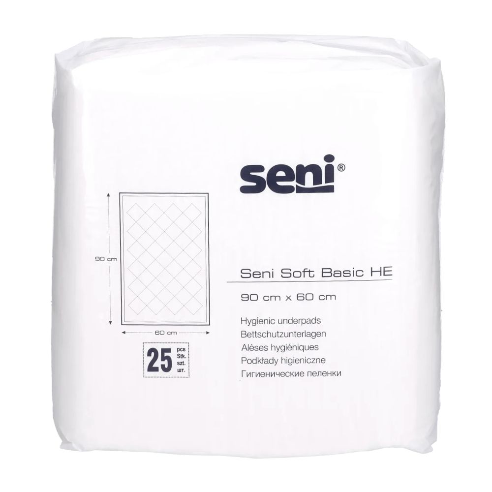 Seni morbido base di base per la protezione da letto, 90 x 60 cm - 25 pezzi | Pacchetto (25 pezzi)