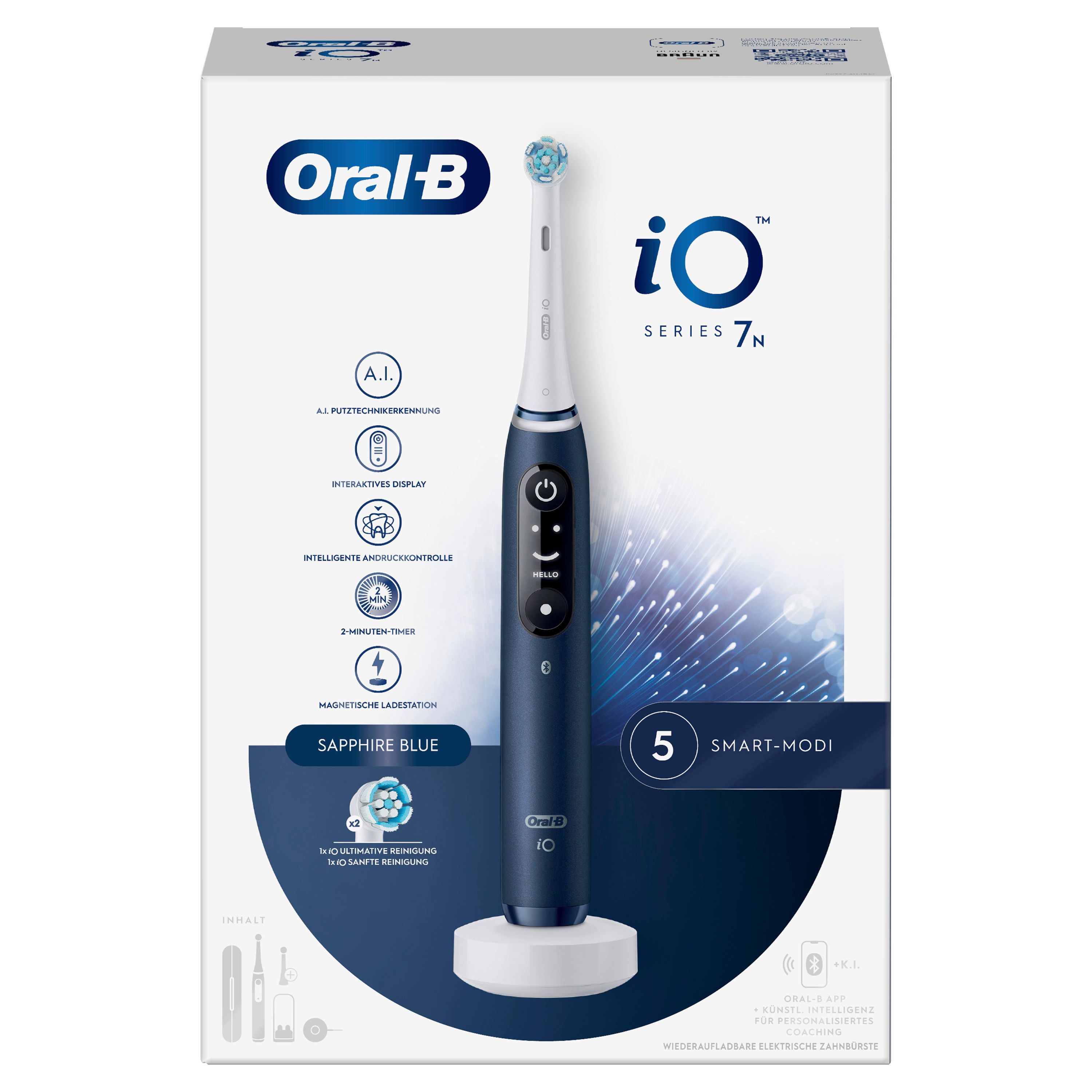 Oral-B iO Series 7N Sapphire Blue Adulto Spazzolino a vibrazione Blu