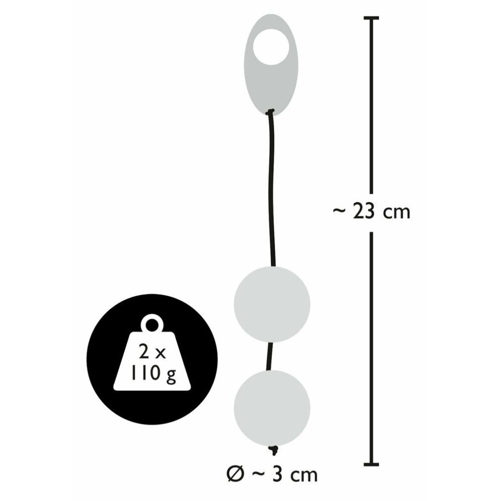 Duo di palline dell'amore in metallo, 110 g per pallina, Bad Kitty