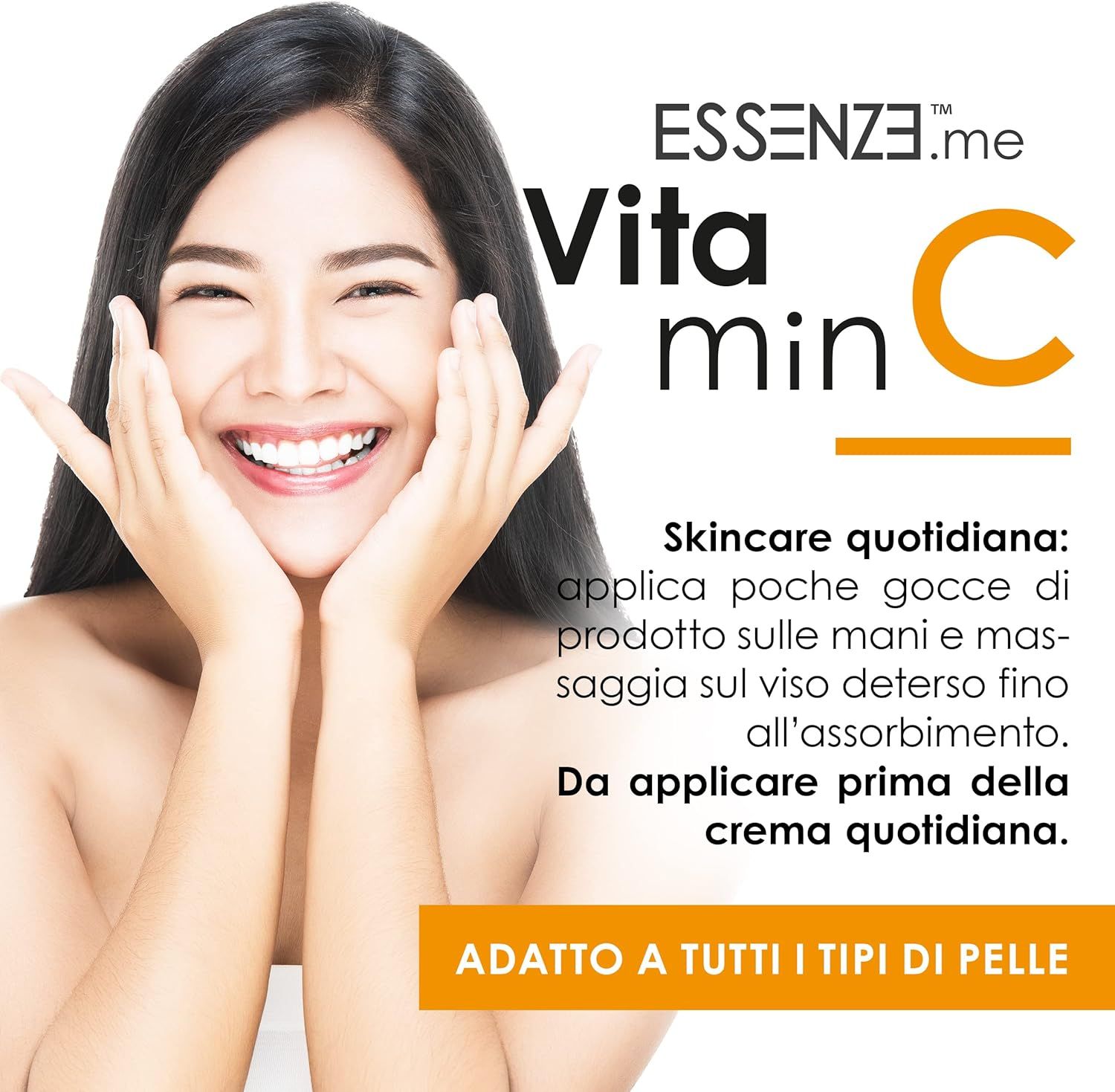 Essenze.me Siero Viso Vitamina C 3-o-Ethyl - Illuminante, Antirughe e Antiossidante - 30ml