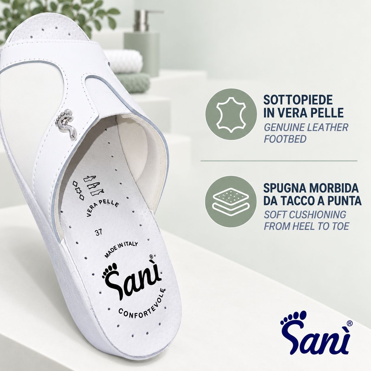 Sanì pantofola sanitaria da donna per alluce valgo