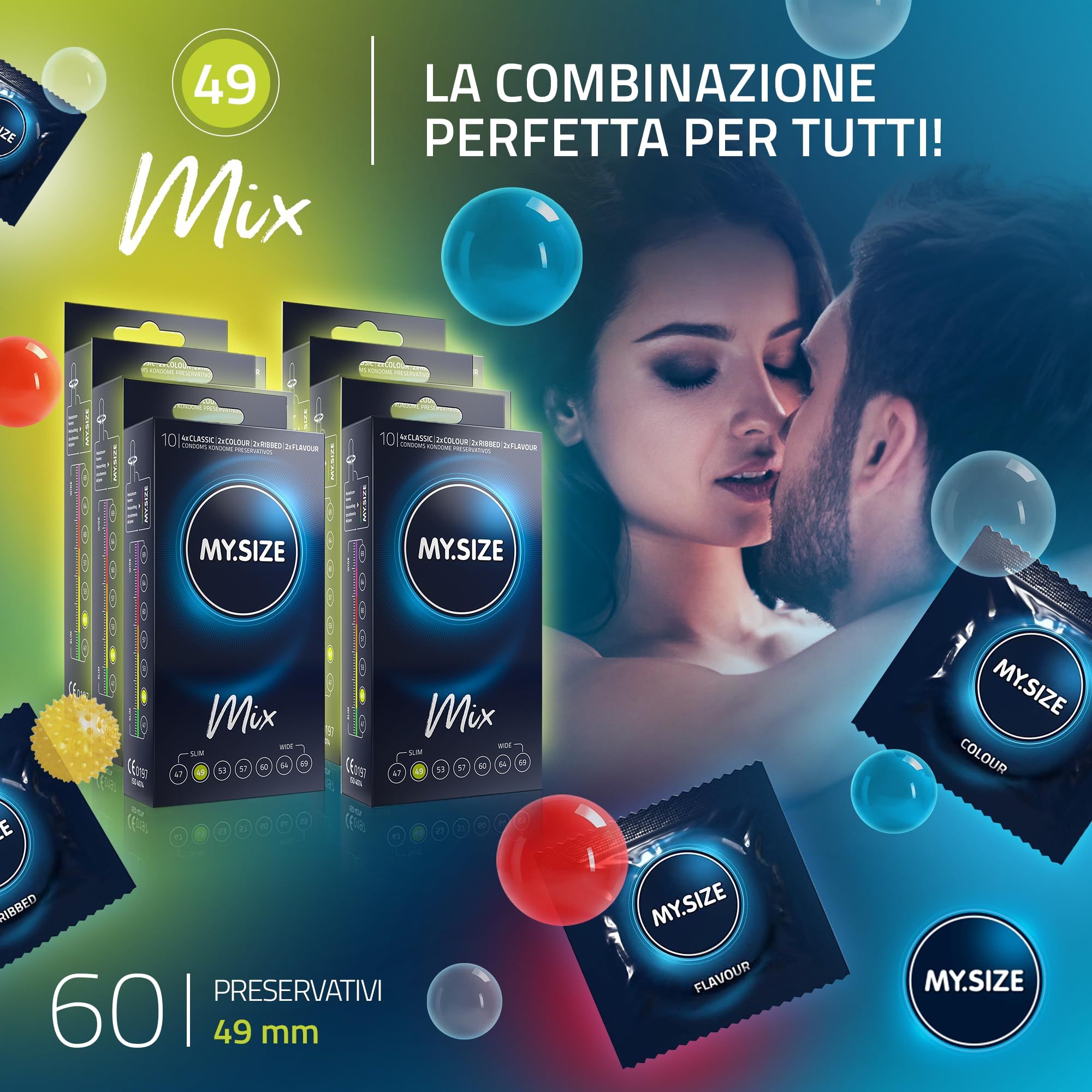 MY.SIZE Mix Set Preservativi Taglia 2 49mm