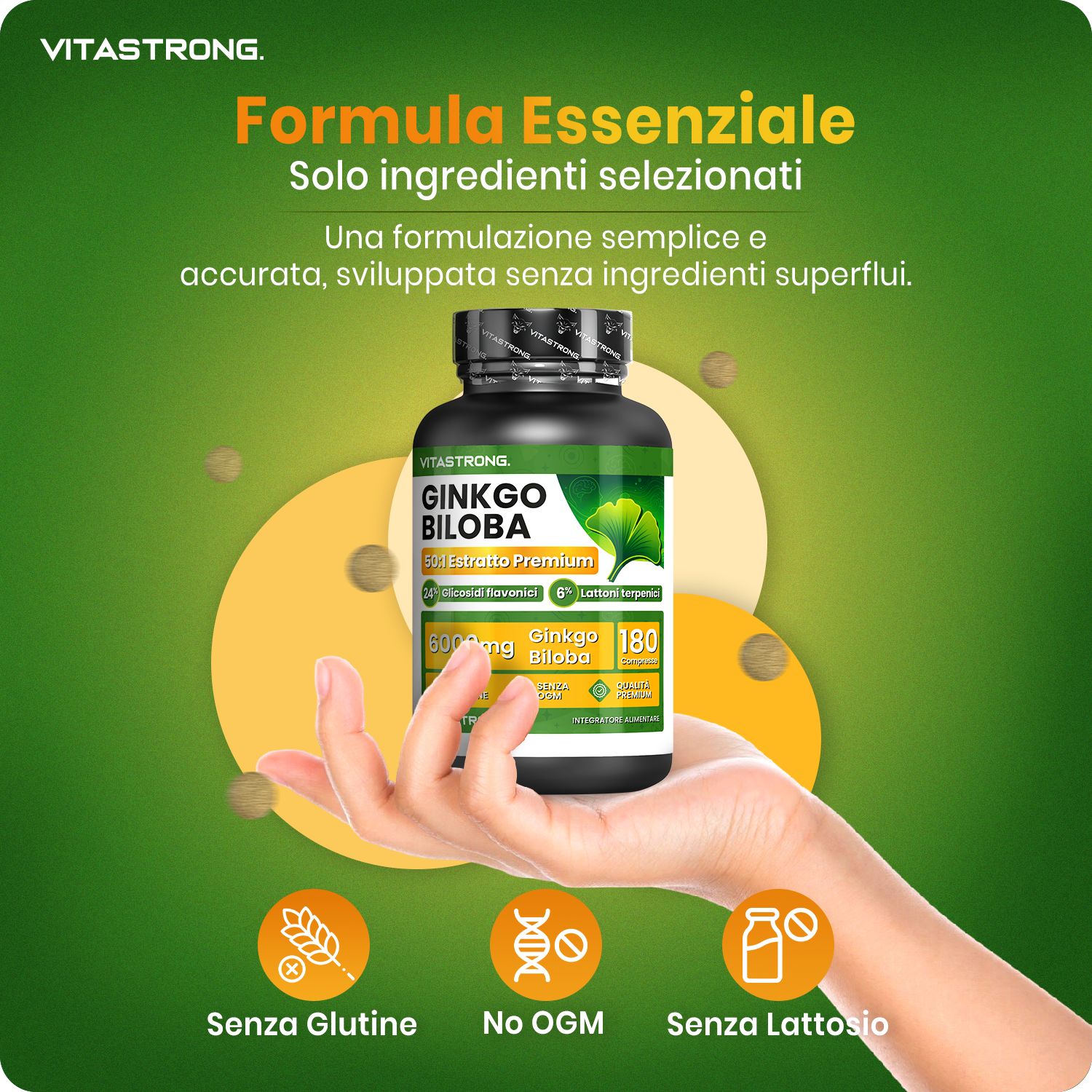 Ginkgo Biloba 6000 mg – Estratto Concentrato per Memoria & Circolazione