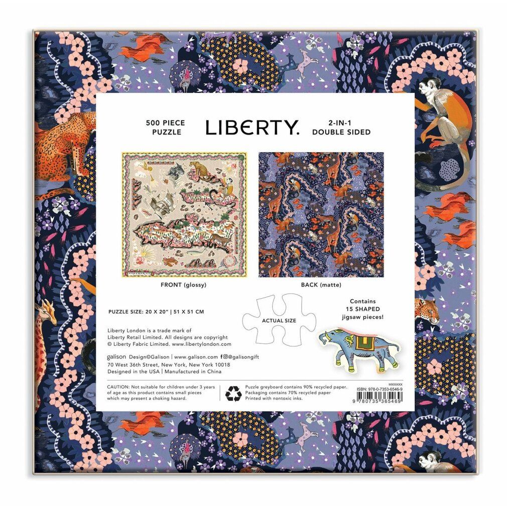 galison puzzle reversibile 2in1 Liberty Maxine London 500 pezzi