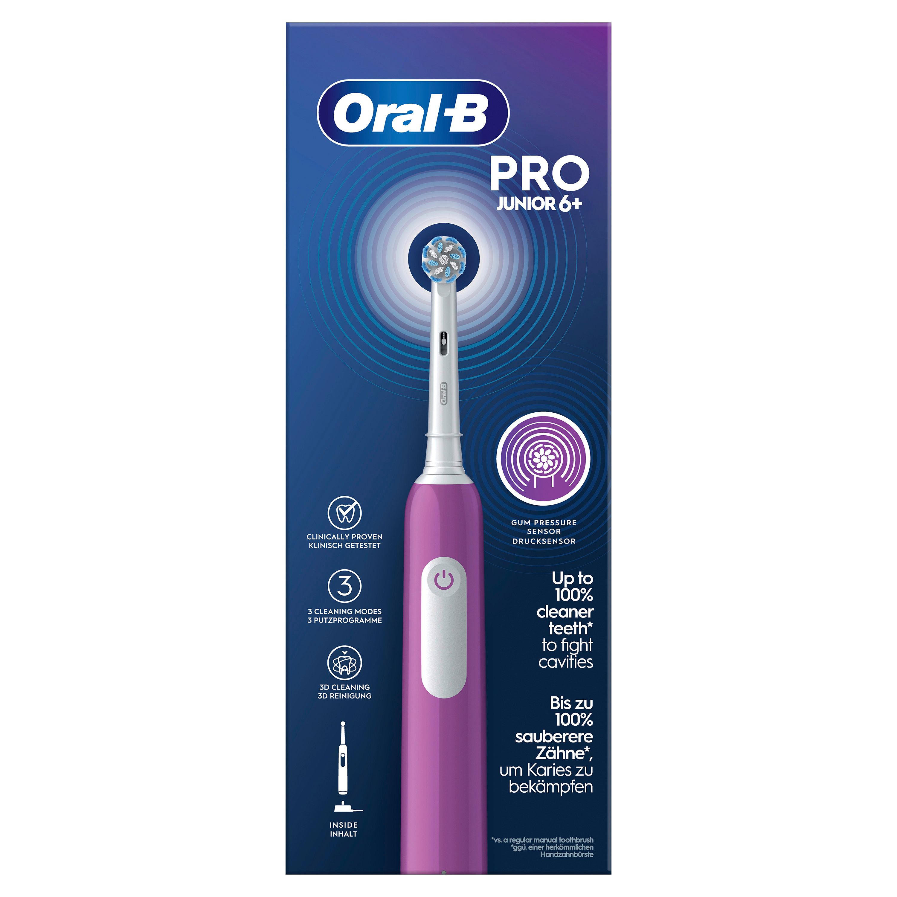 Oral-B Junior 8006540742891 spazzolino elettrico Bambino Spazzolino rotante Viola
