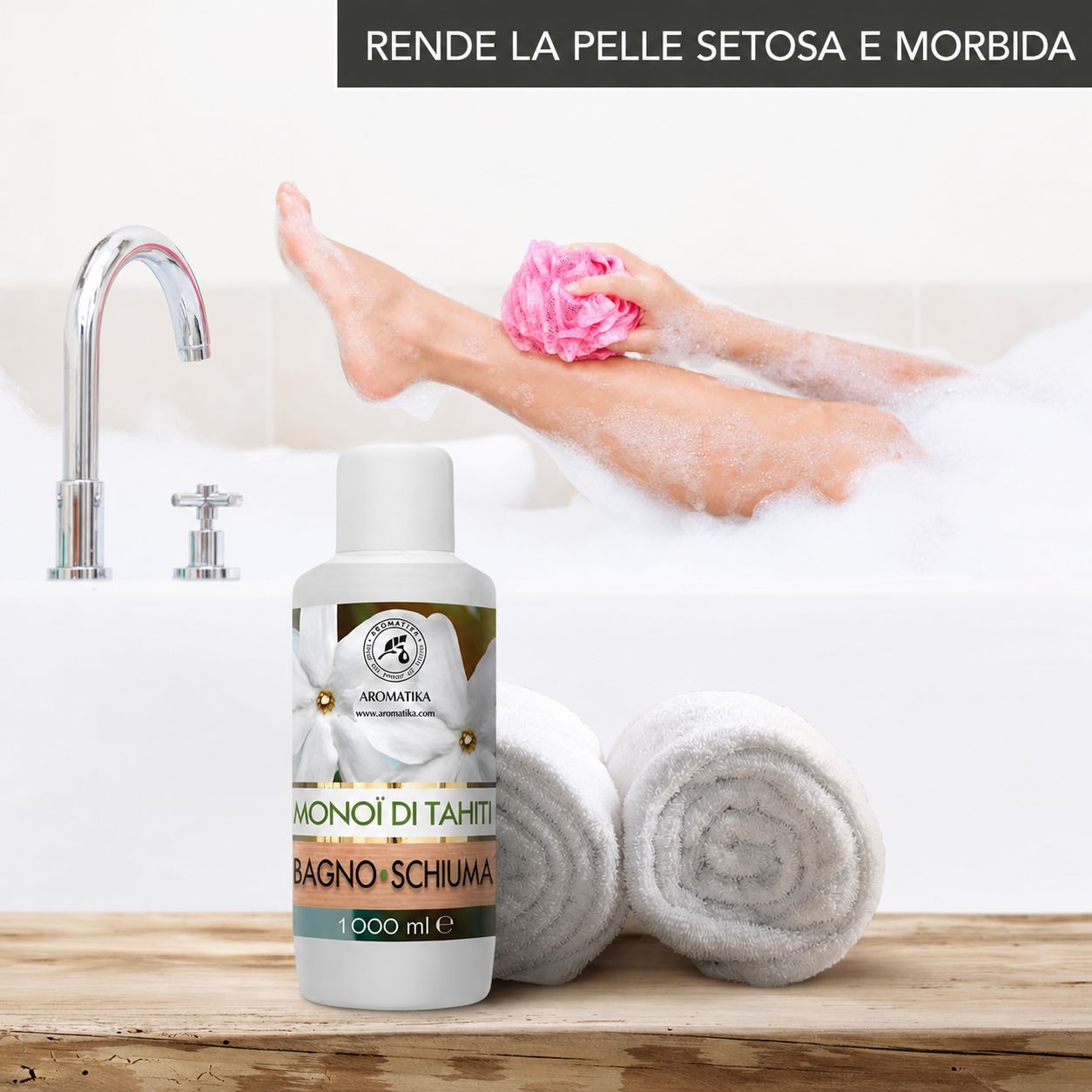 AROMATIKA Schiuma da bagno Monoi de Tahiti