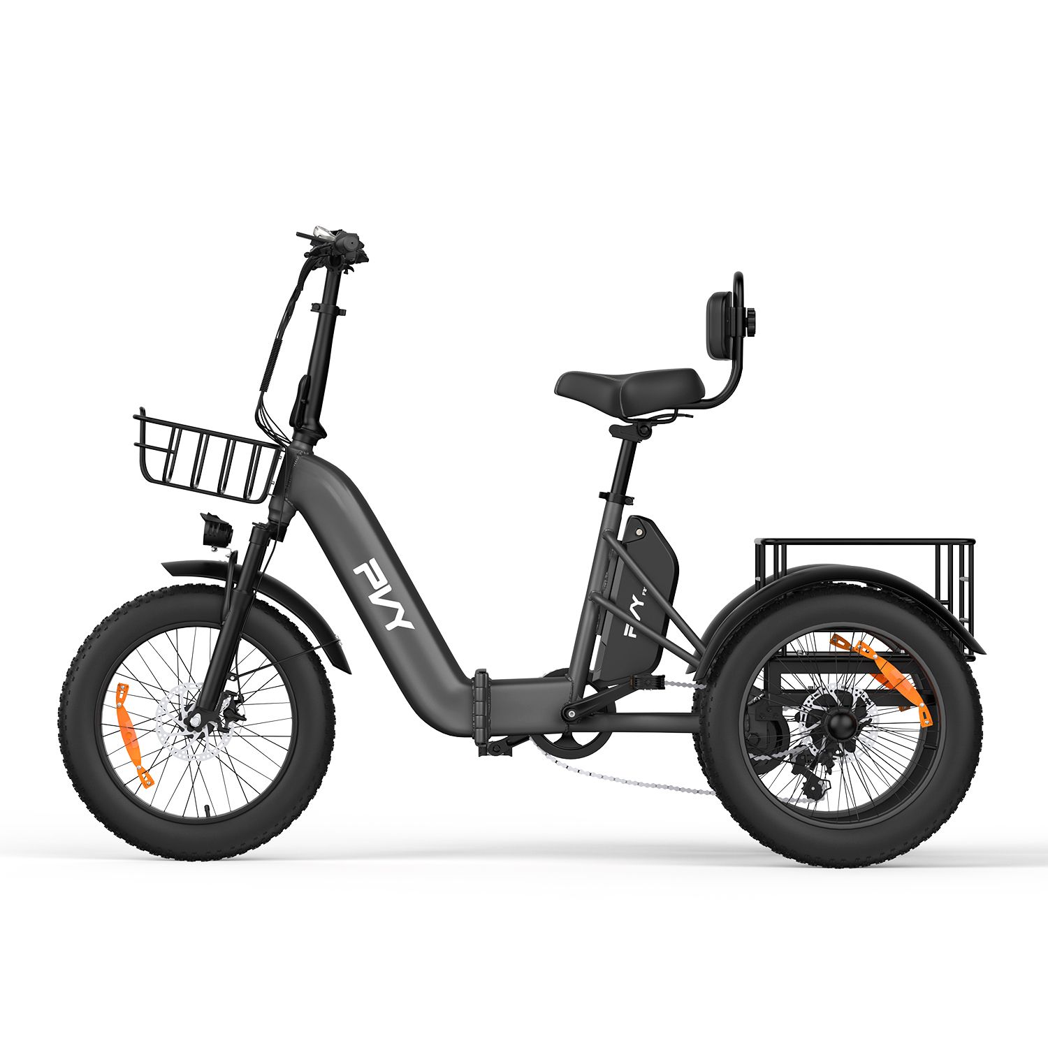 PVY F20 Triciclo elettrico pieghevole, batteria da 48 V 21 Ah