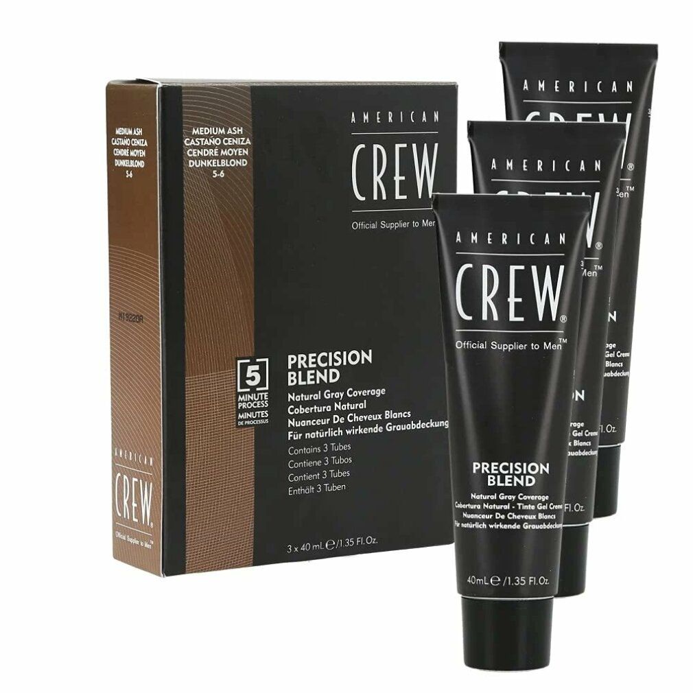 American Crew Precision Blend 5 6 Medium Ash Set 3 articoli