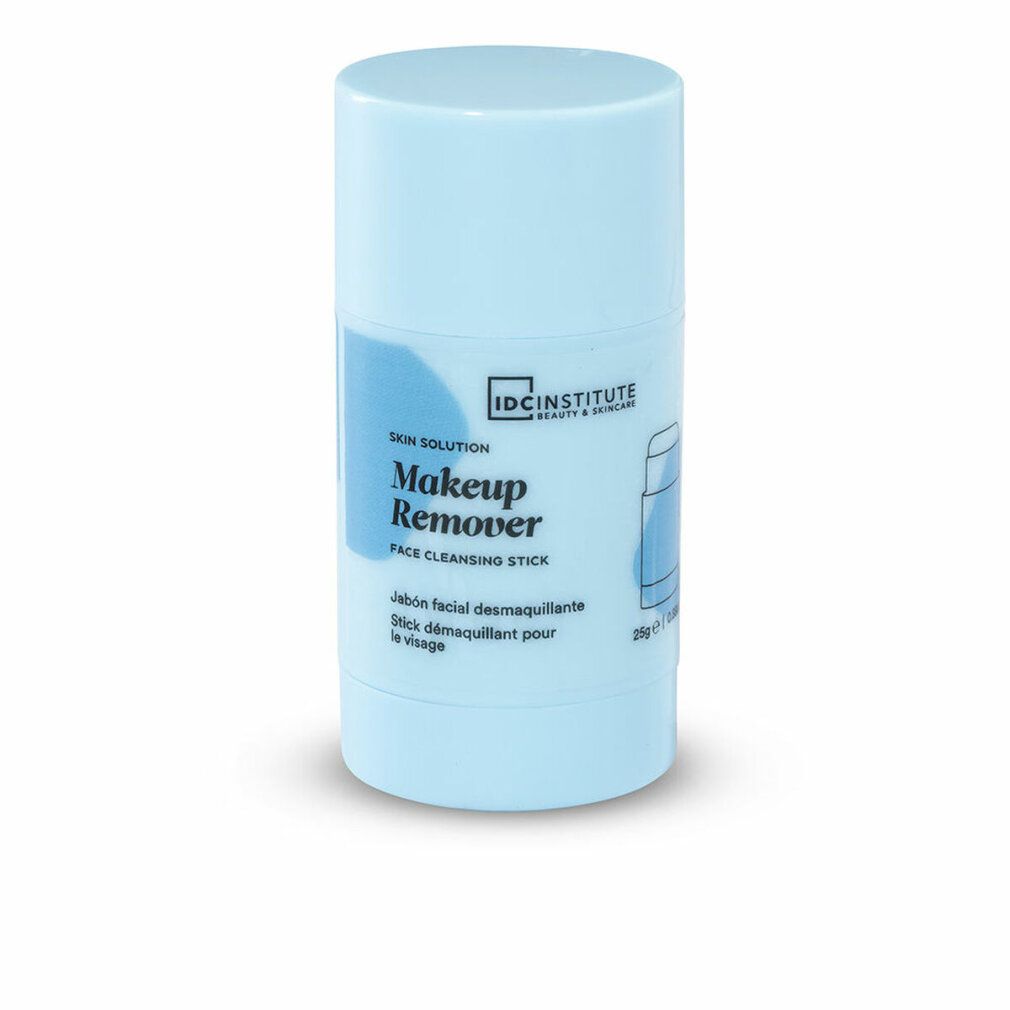 Stick detergente cilindrico chiaro. Scritta: Makeup Remover Face Cleansing Stick. Marchio: IDC INSTITUTE.