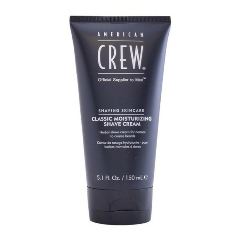Tubo nero "AMERICAN CREW. Shaving Skincare Classic Moisturizing Shave Cream". 5.1 Fl. Oz. / 150 ml. Crema da barba.