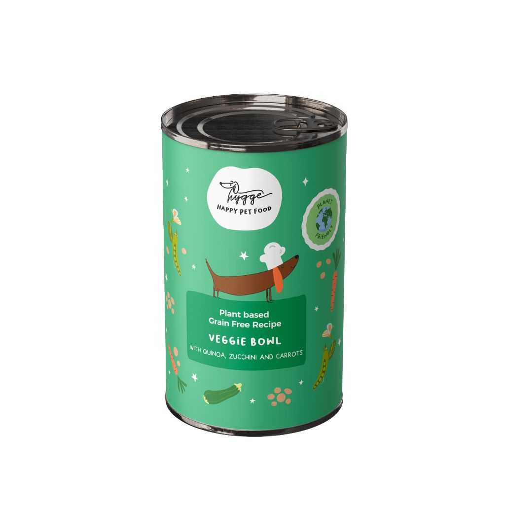 HYGGEDOG - Veggie Bowl Grain free  vegana a base di quinoa, zucchine e carote - 5 scatolette
