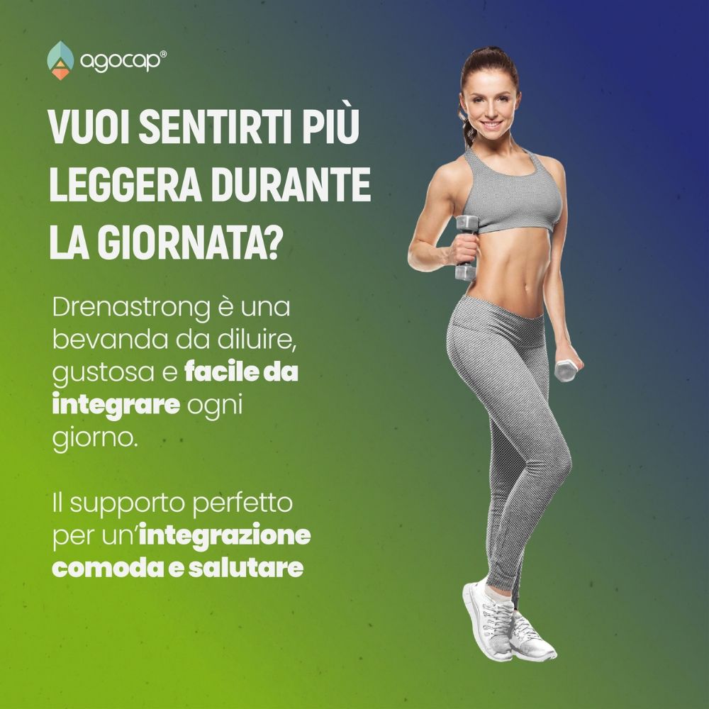 Drena Strong Integratore Liquido Gusto Pesca - Acceleratore metabolismo - Drenante e detox