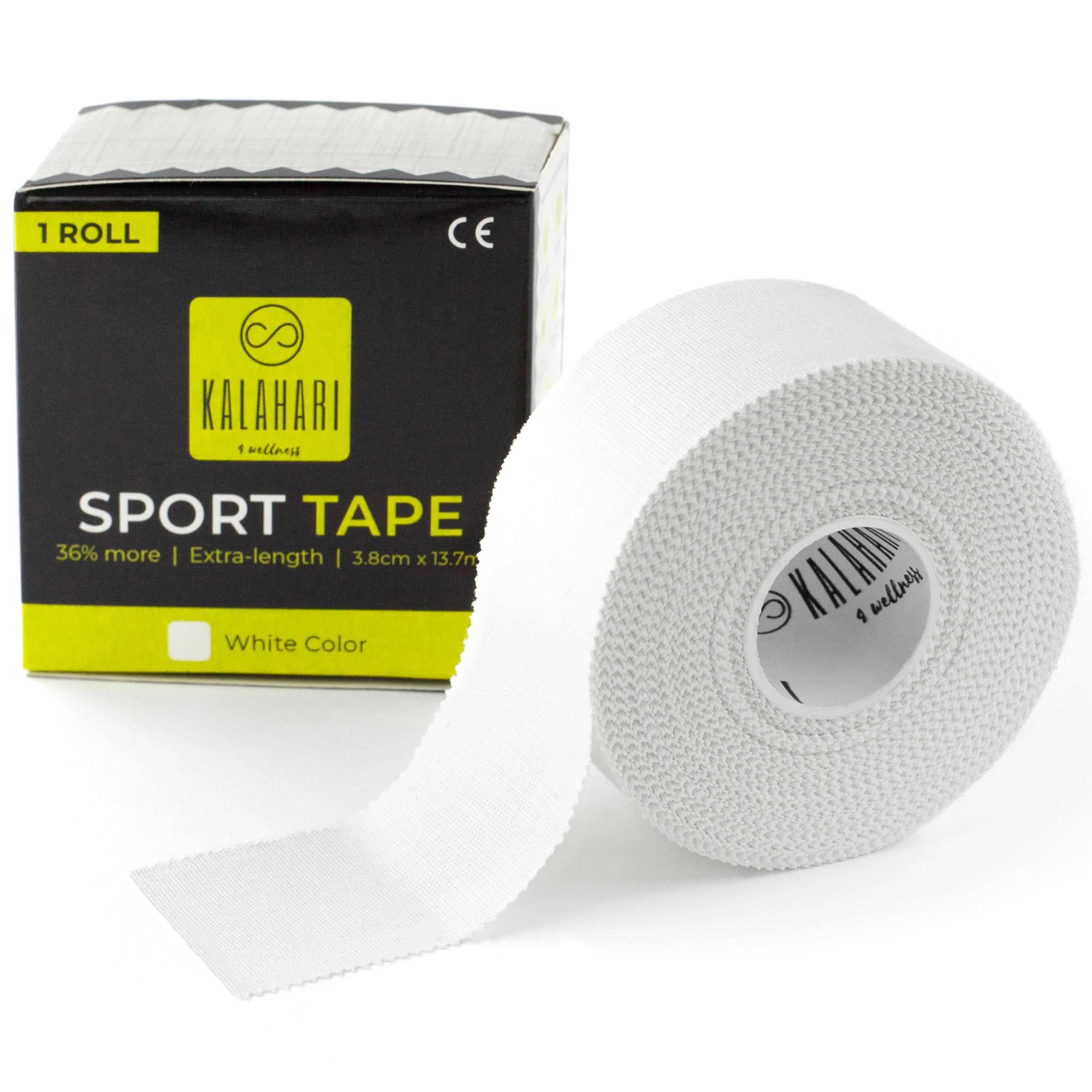 KALAHARI Tape sportivo extra Lungo, Nastro fasciature, bendaggio, nastratura dita, sport tape