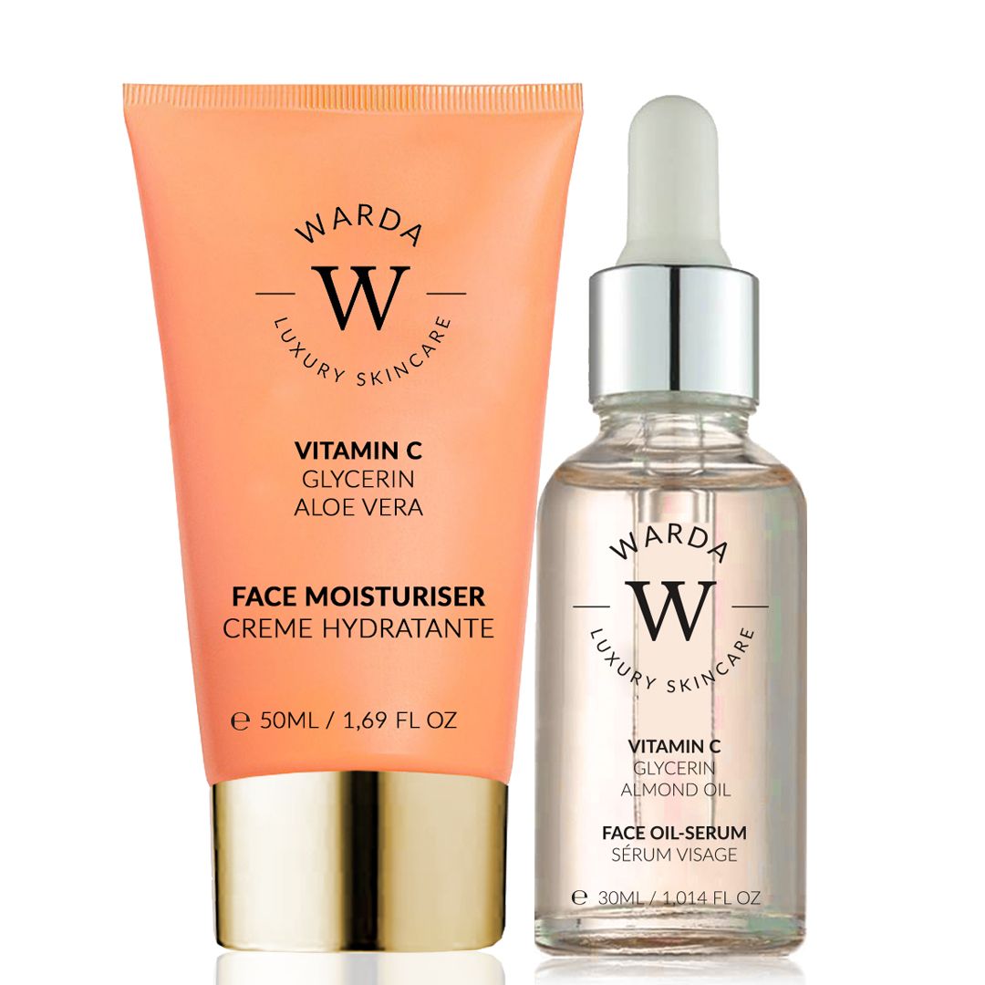 Warda skincare  Anti-Aging MOISTURIZZATORE VITAMINO C PER IL RILUCIDO DELLA PELLE + Siero Olio
