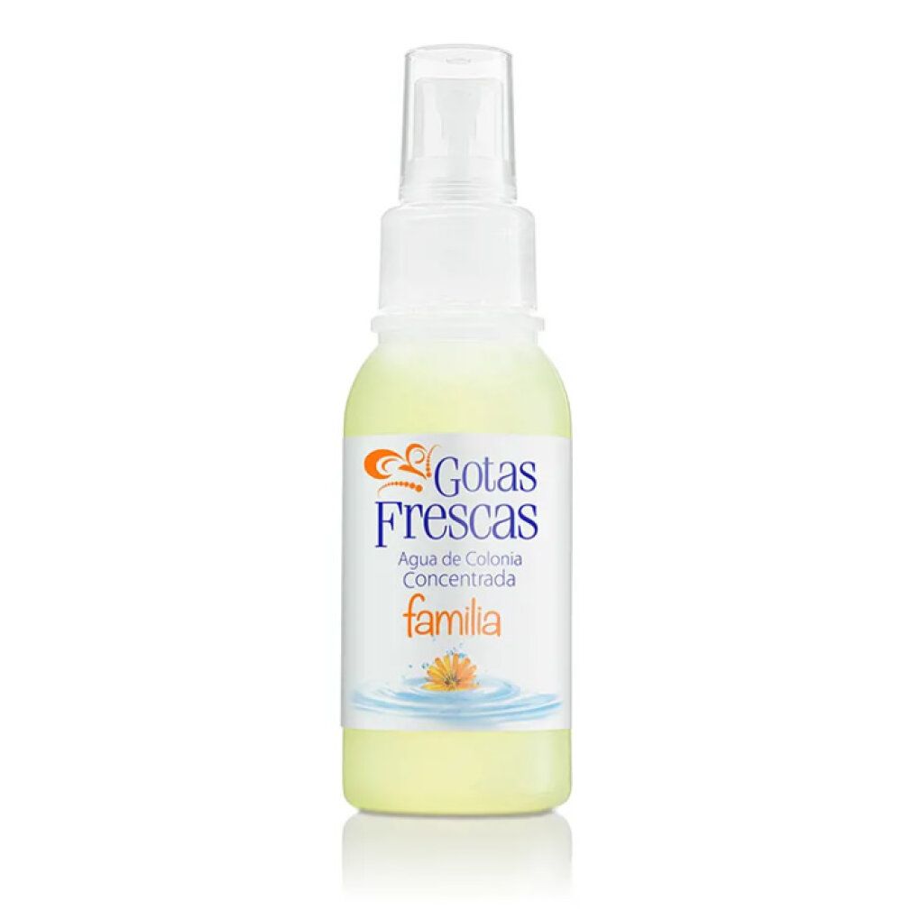 Flacone spray Gotas Frescas Familia Agua de Colonia Concentrada, vista laterale.