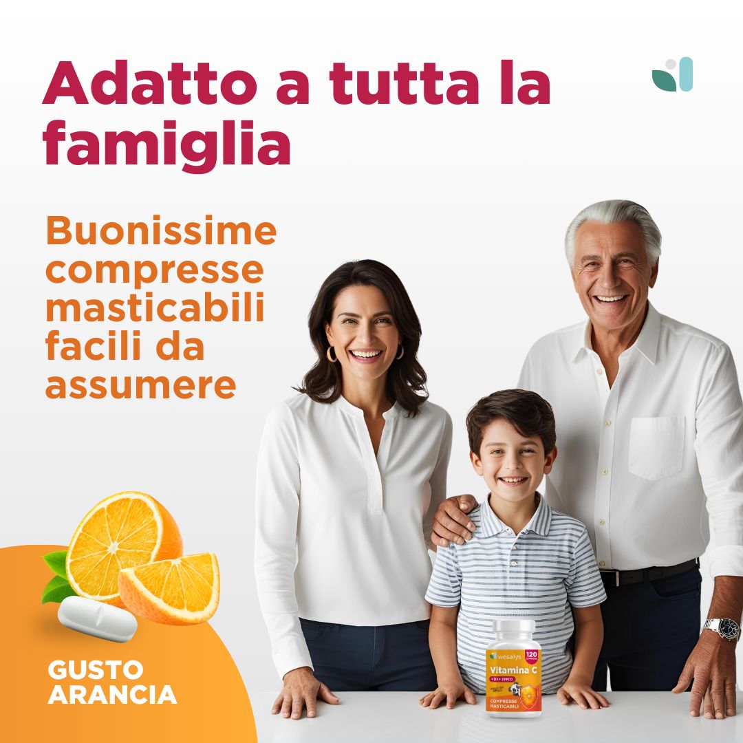 WESALYS® Vitamina C D3 Zinco - Integratore alimentare per sostenere il sistema immunitario