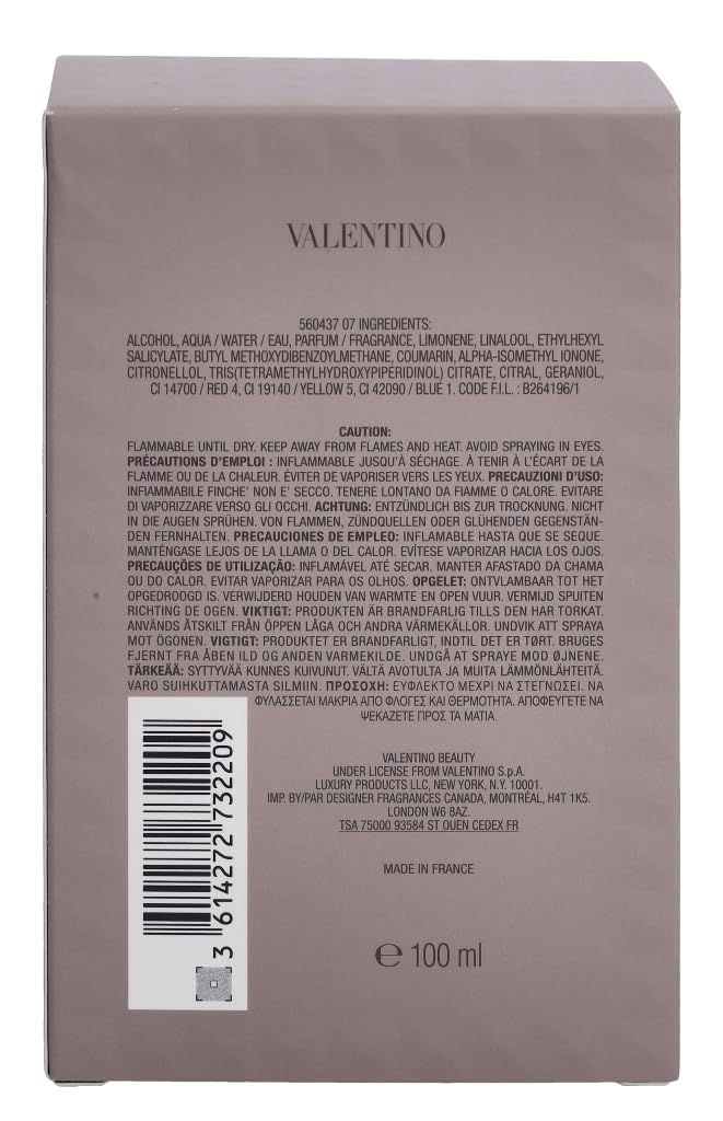 Retro della confezione. Testo con ingredienti e avvertenze. Codice a barre e informazioni del produttore.