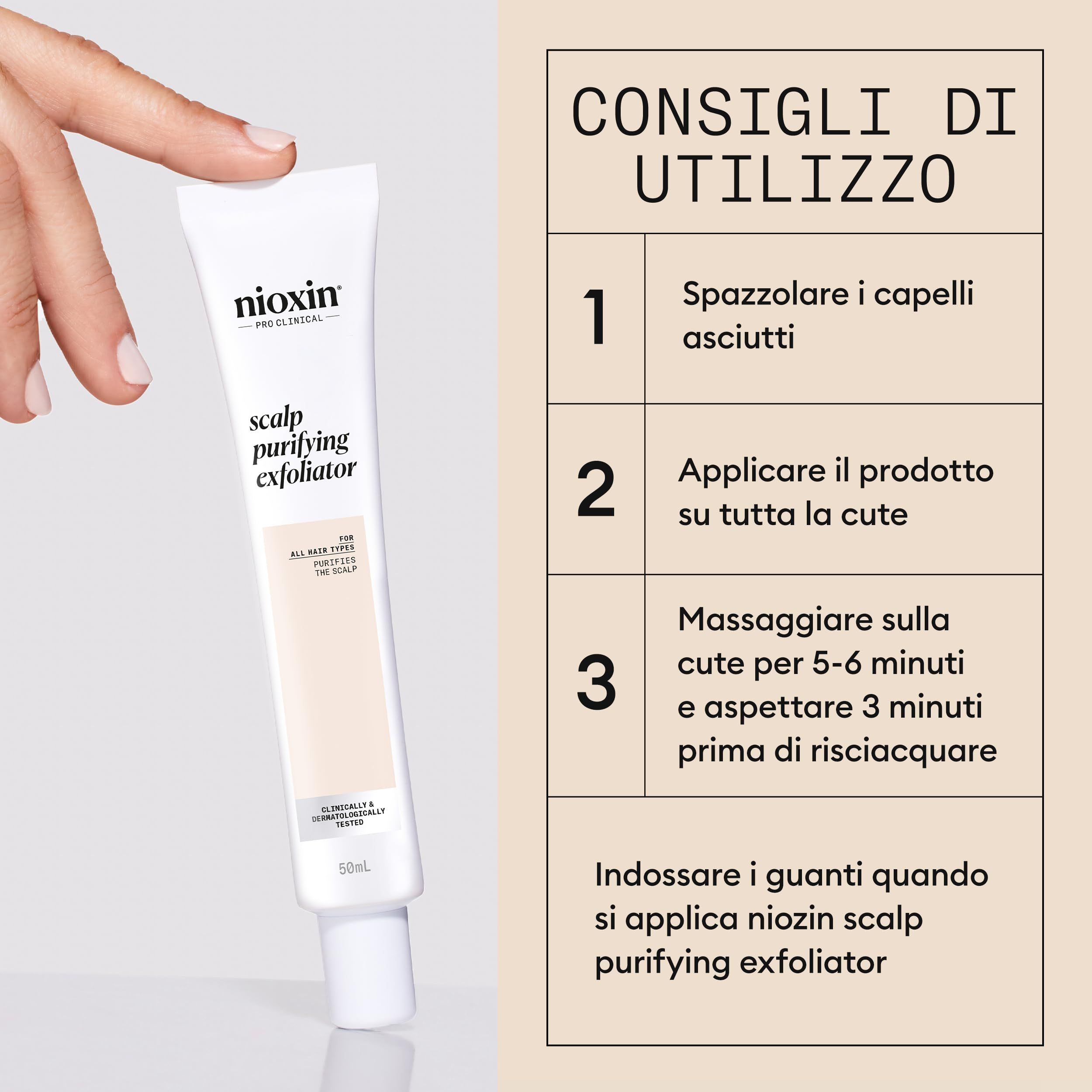 Nioxin Scalp Purifying Exfoliator – Esfoliante purificante per cute, 50 ml.