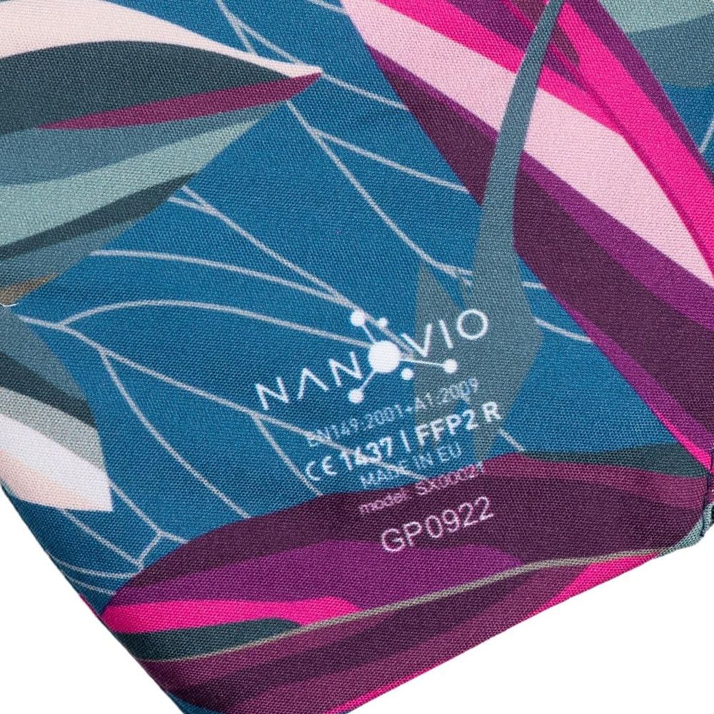 Nanovio Maschera FFP2 riutilizzabile - Happy Leaves - Nano Maschera dall'Europa