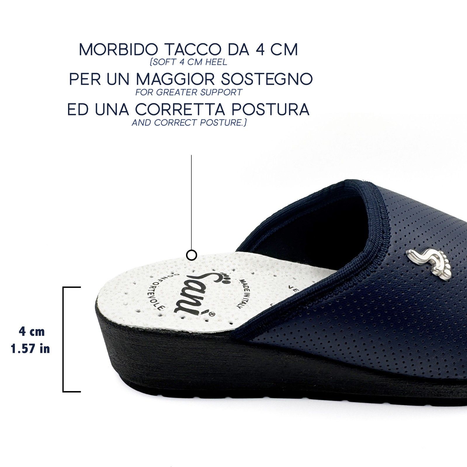 Ciabatte Sanitarie da Donna Pantofole con Tomaia Microforata blu FF