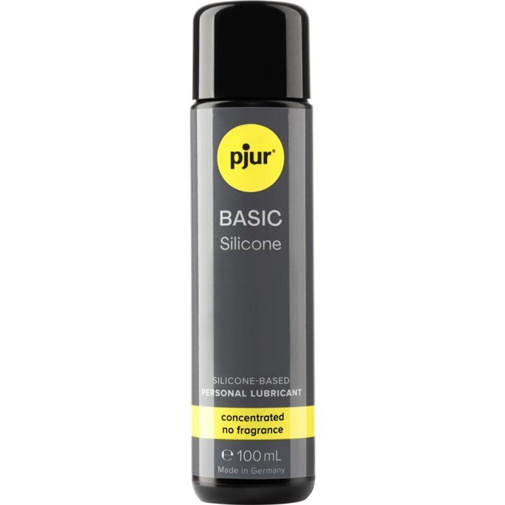 Lubrificante pjur BASIC Silicone, flacone da 100ml. A base di silicone, concentrato, senza profumo.