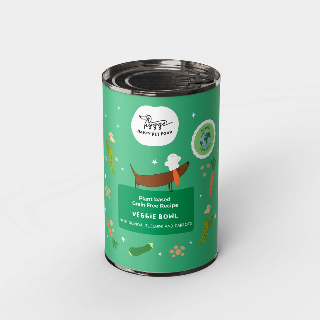 HYGGEDOG - Veggie Bowl Grain free  vegana a base di quinoa, zucchine e carote - 5 scatolette