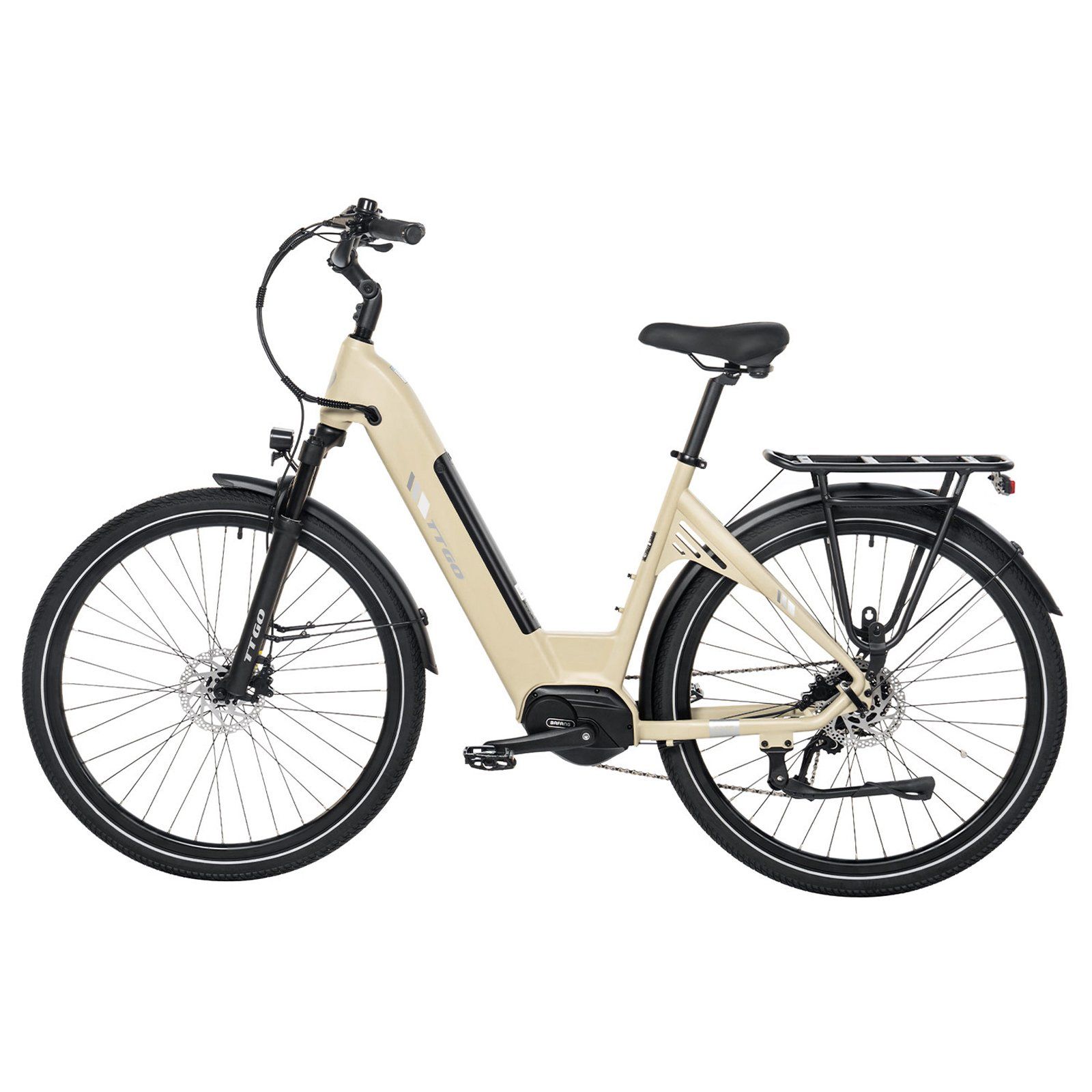 TTGO C7 SE Bicicletta elettrica a lunga autonomia da 36 V 18 Ah con motore centrale Bafang