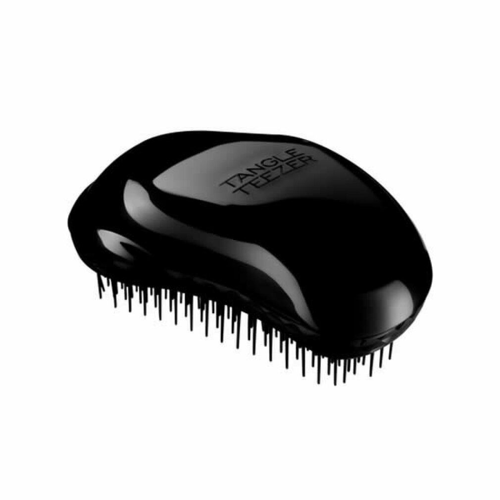 Spazzola nera con denti. Scritta "TANGLE TEEZER".